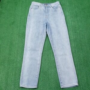 Express Jeans Womens 8R Light Blue Slim Super High Rise Stretch Denim